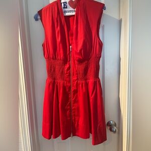Anthropologie Red Mini Dress